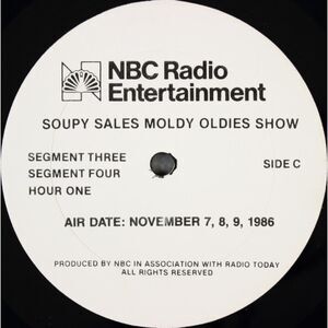 NBC Radio Soupy Sales Moldy Oldies Show Vinyl Segments 3-4 Vinyl LP SSMO-32 1986